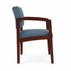 Lesro Lenox Wood Guest Chair Wood Frame, Mahogany, MD Titan Upholstery LW1101